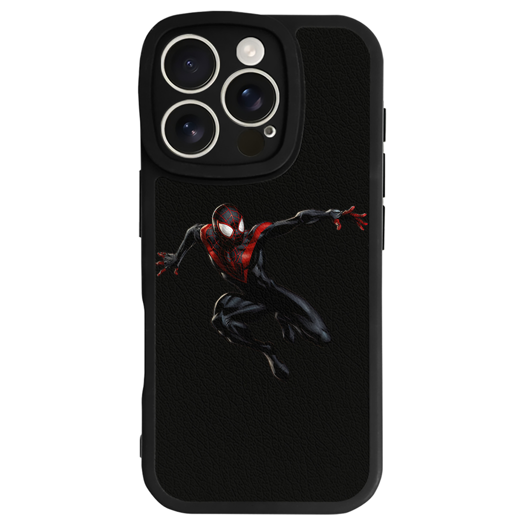 （画像用） Spider Man スパイダーマン 【iPhone 16シリーズ対応】シリコンスマホケース（レザー調） 材質：シリコン
